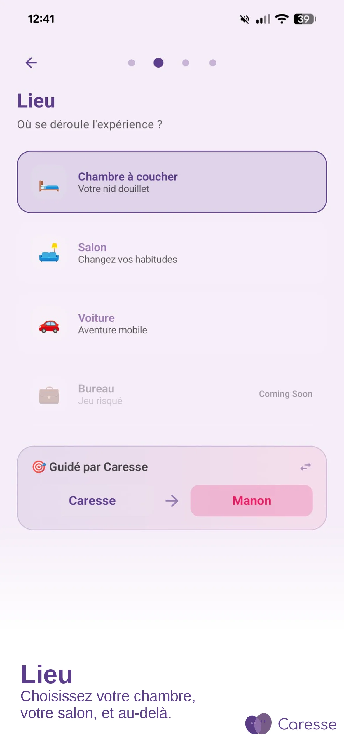 Caresse — préférences