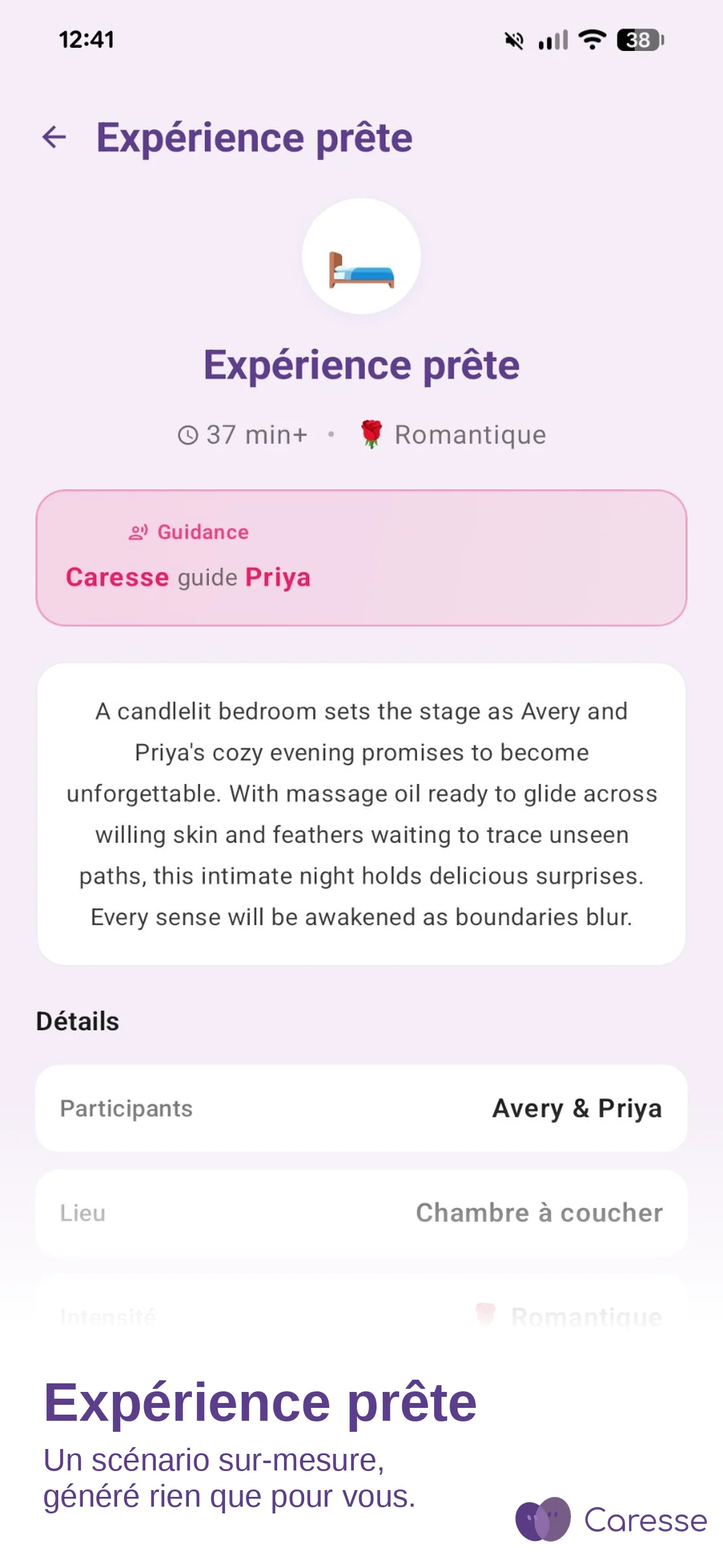 Caresse — expérience prête