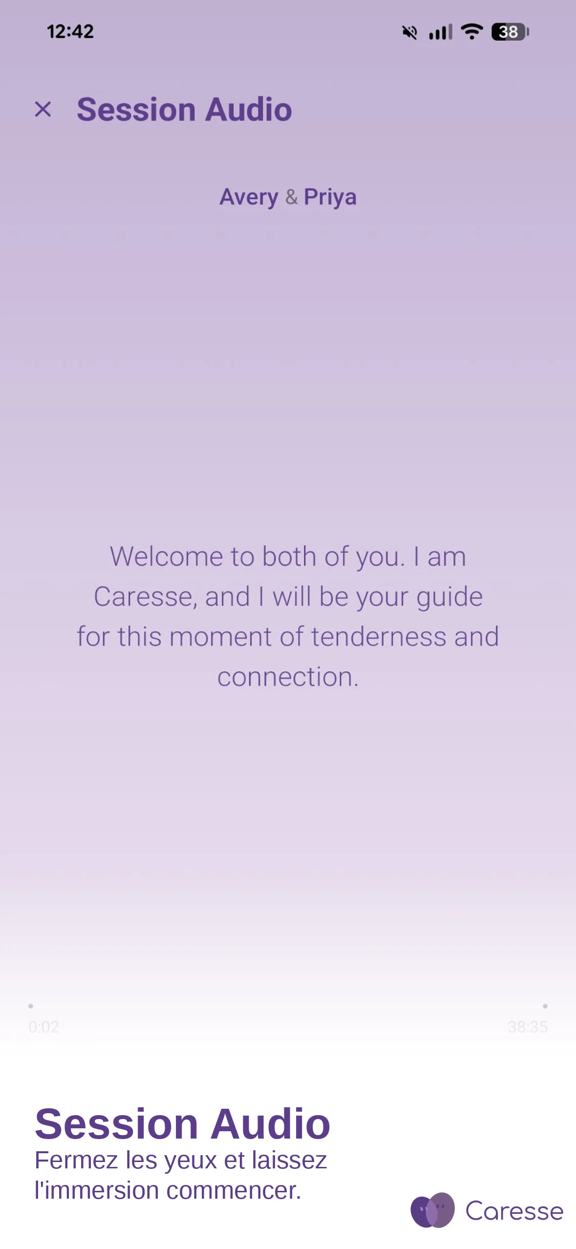 Caresse — session audio